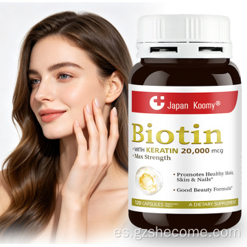 El suplemento de biotina Shecome respalda la salud del cabello, la piel y las uñas